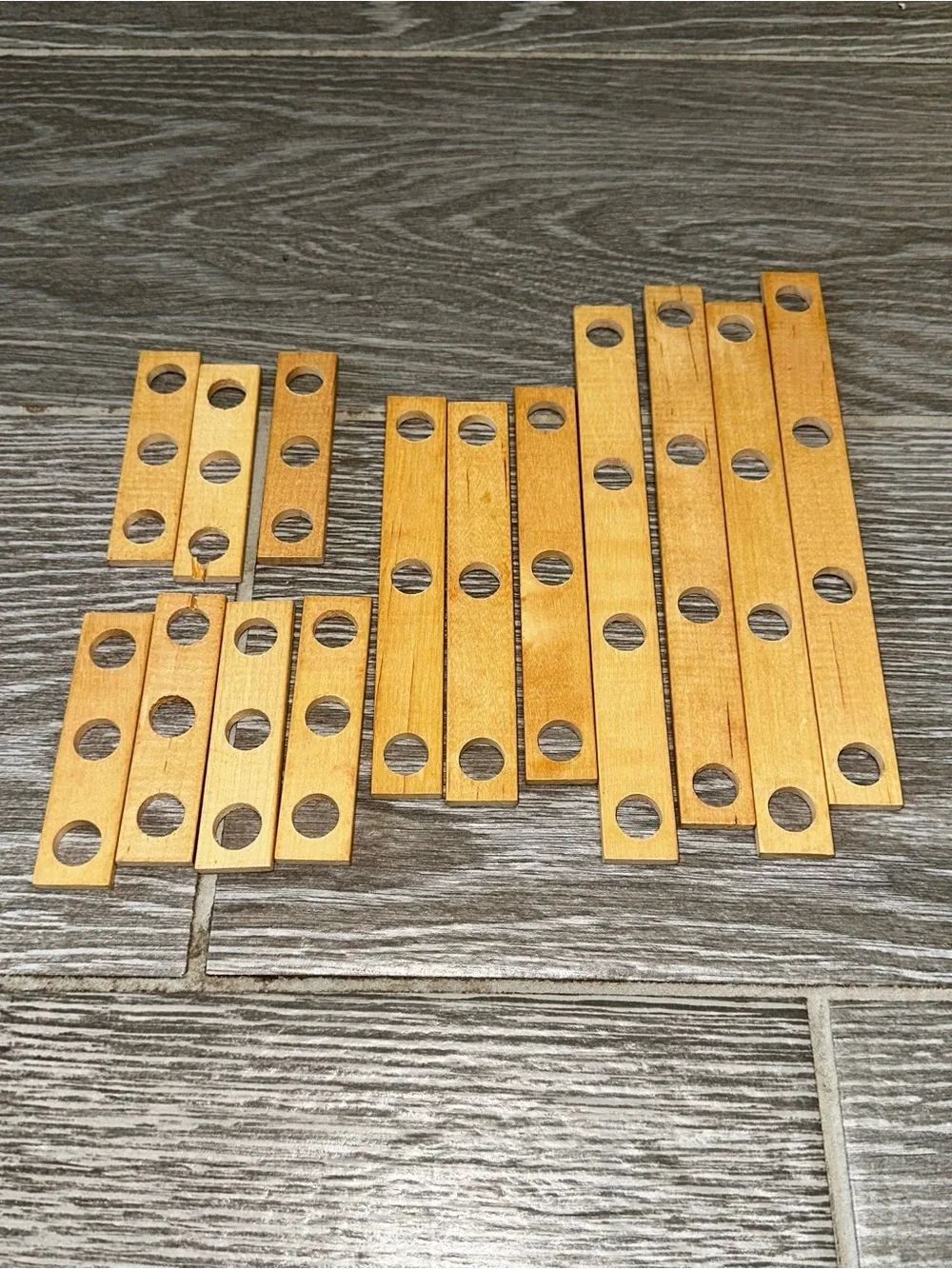 Vintage Playskool Lincoln Log Wood Toy Builder Set Tools Plastic Nuts Bolts Lot